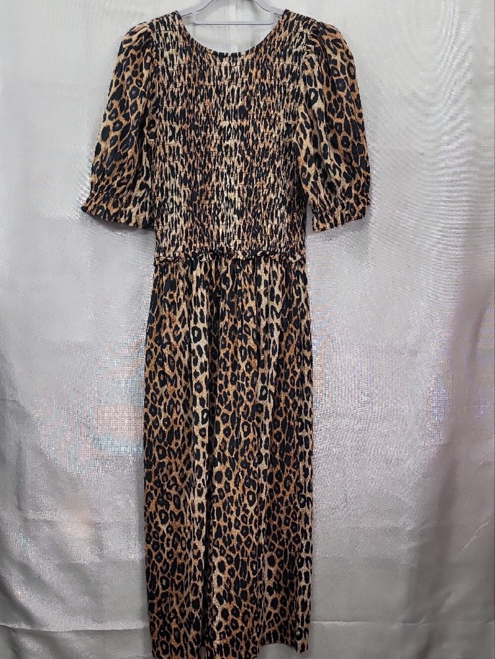 Damson Madder Bluebelle Leopard Print  Midi Dress Size 12 - Picture 6 of 12